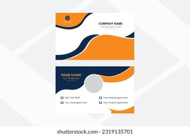 Clean and modern professional business card design template