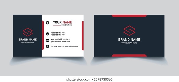 Clean and modern professional business card design template vector illustration.