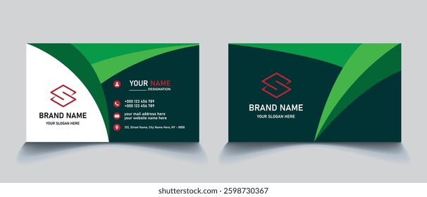 Clean and modern professional business card design template vector illustration.