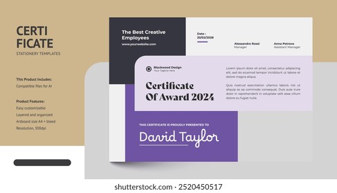 Clean, Modern and Professional Certificate Design Templates