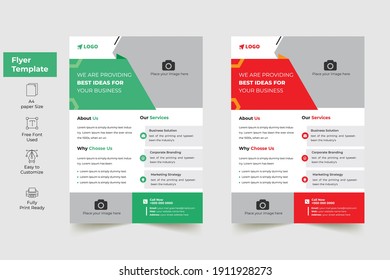 Clean Modern Professional Corporate flyer Template Vector A4 Size Fully editable print Ready Template 