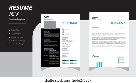 Clean, Modern and Professional CV Resume Design Templates ,Professional CV resume template design clear and modern elegant stylish design