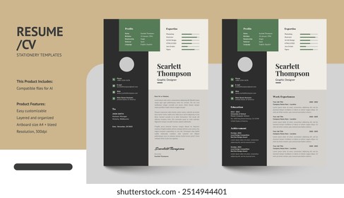 Clean, Modern and Professional Resume CV Templates