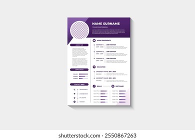 Clean, Modern and Professional Resume CV Templates.