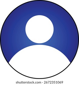 A clean and modern profile icon. Perfect for use as a user avatar, account placeholder, contact symbol, or social media profile graphic. 