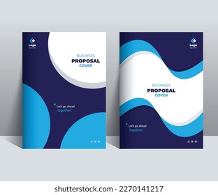 Plantilla de diseño de portada de propuesta limpia y moderna para proyectos multipropósito