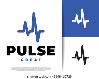 Ein sauberes, modernes Pulszeilensymbol. Ideal für Anwendungen in den Bereichen Medizin, Gesundheit und Fitness. Stellt Herzfrequenz, Vitalparameter und Energie dar.