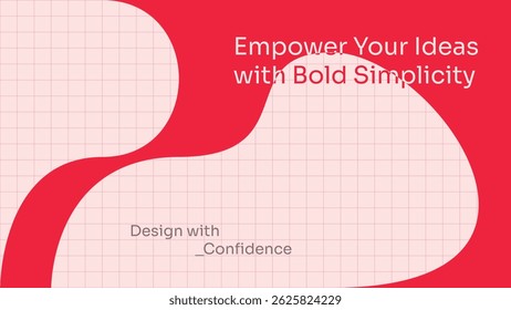 A clean and modern red abstract background with wavy shapes and a soft grid layout. Perfect for professional presentation templates, creative posters, and minimalist branding visuals.

