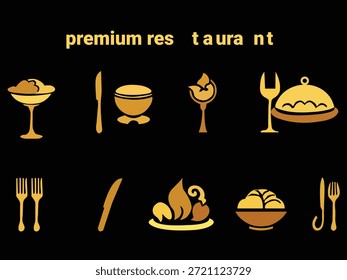 Icono de restaurante limpio y moderno que representa los conceptos de servicio de comida, comedor, menú, chef y hospitalidad. Perfecto para App, Sitios web, volantes, menús y proyectos de marca.