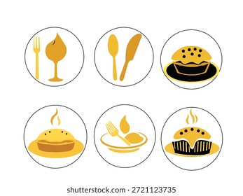 Icono de restaurante limpio y moderno que representa los conceptos de servicio de comida, comedor, menú, chef y hospitalidad. Perfecto para App, Sitios web, volantes, menús y proyectos de marca.