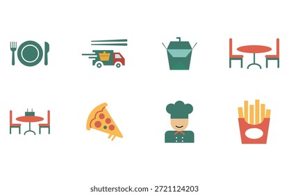 Clean and modern restaurant icon representing food service, dining, menu, chef, and hospitality concepts. Perfect for apps, websites, flyers, menus, and branding projects.