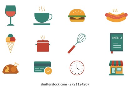 Clean and modern restaurant icon representing food service, dining, menu, chef, and hospitality concepts. Perfect for apps, websites, flyers, menus, and branding projects.