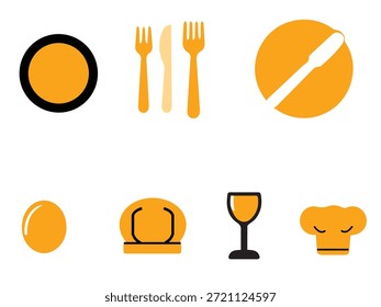 Clean and modern restaurant icon representing food service, dining, menu, chef, and hospitality concepts. Perfect for apps, websites, flyers, menus, and branding projects.