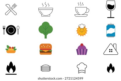 Clean and modern restaurant icon representing food service, dining, menu, chef, and hospitality concepts. Perfect for apps, websites, flyers, menus, and branding projects.