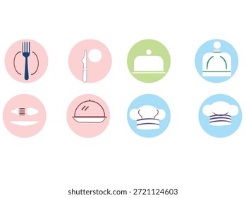 Clean and modern restaurant icon representing food service, dining, menu, chef, and hospitality concepts. Perfect for apps, websites, flyers, menus, and branding projects.