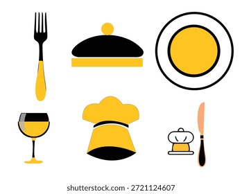 Clean and modern restaurant icon representing food service, dining, menu, chef, and hospitality concepts. Perfect for apps, websites, flyers, menus, and branding projects.