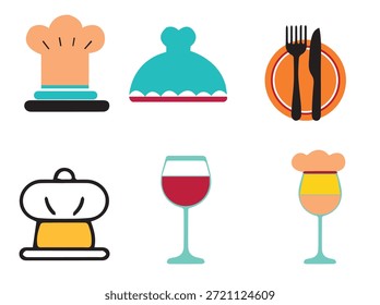 Clean and modern restaurant icon representing food service, dining, menu, chef, and hospitality concepts. Perfect for apps, websites, flyers, menus, and branding projects.