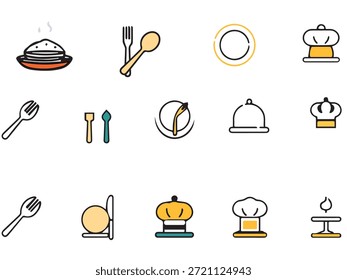 Clean and modern restaurant icon representing food service, dining, menu, chef, and hospitality concepts. Perfect for apps, websites, flyers, menus, and branding projects.