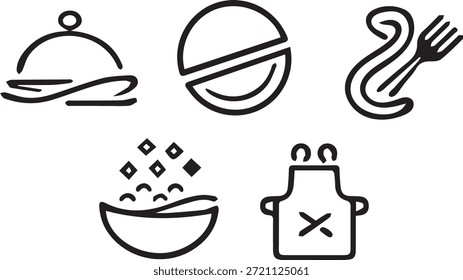 Clean and modern restaurant icon representing food service, dining, menu, chef, and hospitality concepts. Perfect for apps, websites, flyers, menus, and branding projects.