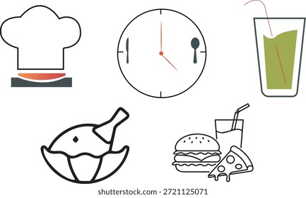 Clean and modern restaurant icon representing food service, dining, menu, chef, and hospitality concepts. Perfect for apps, websites, flyers, menus, and branding projects.