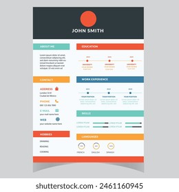 Clean Modern Resume and Cover Letter Layout Vector Template for Business Job Applications, Minimalist resume cv template,  
Resume design template, cv design, multipurpose resume design