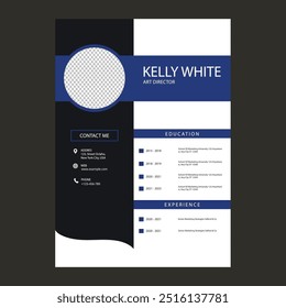 Clean Modern Resume and Cover Letter Layout Vector Template for Business Job Applications, Minimalist resume cv template, Resume design template, cv design, multipurpose resume design letterhead.