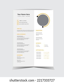 Clean and modern resume or cv template