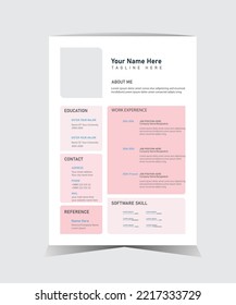 Clean and modern resume or cv template