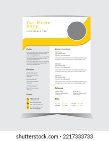 Plantilla de currículum o cv limpia y moderna