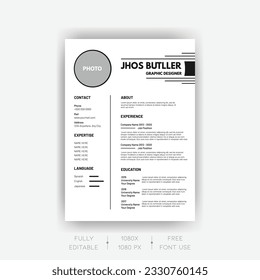 Clean and modern resume or cv template