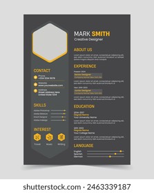 Clean and modern resume portfolio or cv template