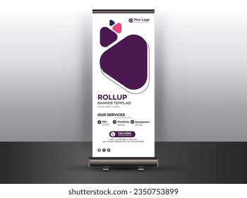 Clean And Modern Roll up X Stand Banner Design Templates 