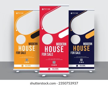 Plantillas De Diseño De Banner De Rollup X Limpio Y Moderno 