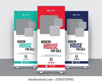 Plantillas De Diseño De Banner De Rollup X Limpio Y Moderno 
