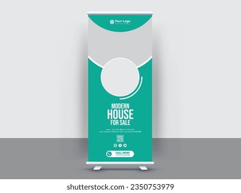 Clean And Modern Roll up X Stand Banner Design Templates 