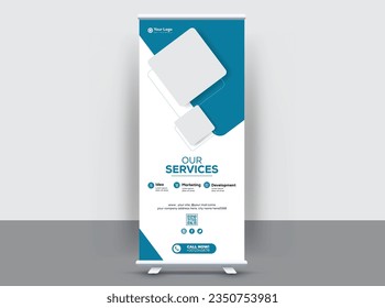 Clean And Modern Roll up X Stand Banner Design Templates 