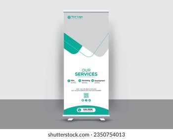 Clean And Modern Roll up X Stand Banner Design Templates 