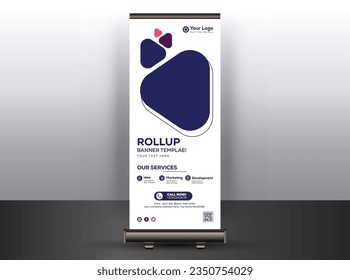 Plantillas De Diseño De Banner De Rollup X Limpio Y Moderno 