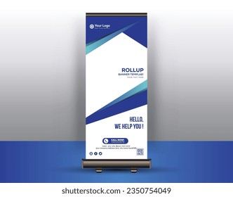 Clean And Modern Roll up X Stand Banner Design Templates 