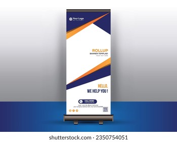 Clean And Modern Roll up X Stand Banner Design Templates 