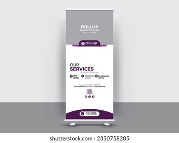  Clean And Modern Roll up X Stand Banner Design Templates 