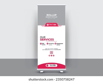  Clean And Modern Roll up X Stand Banner Design Templates 