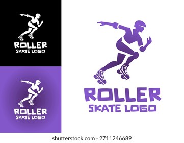 A clean modern roller skate logo for recreational groups, active lifestyle teams, and sport equipment brands.