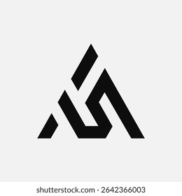 Clean, modern AS SA logo design with minimal style, perfect for branding and corporate identity.
