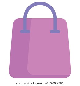 Um ícone de saco de compras limpo e moderno, perfeito para marcas de comércio eletrônico, varejo ou voltadas para o consumidor. Este gráfico versátil representa compras, comércio e consumismo com uma