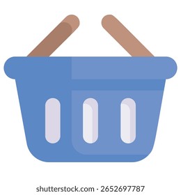 Um ícone limpo e moderno da cesta de compras, perfeito para e-commerce, varejo e interfaces de compras on-line. Este gráfico versátil representa a atividade de compras e de consumo com uma 