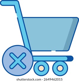 A clean, modern shopping cart icon, perfect for e-commerce websites and online stores, representing adding items or a purchase basket.