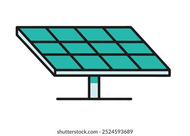  Clean and modern solar panel illustration, perfect for eco-friendly, energy, and green projects.