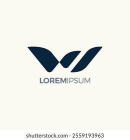 A clean, modern, and sophisticated logo design featuring a stylized letter "W".
