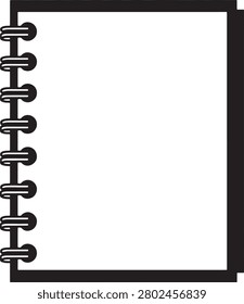 A clean and modern spiral-bound notebook with visible metal rings, standing upright and open, ready for writing or organization.